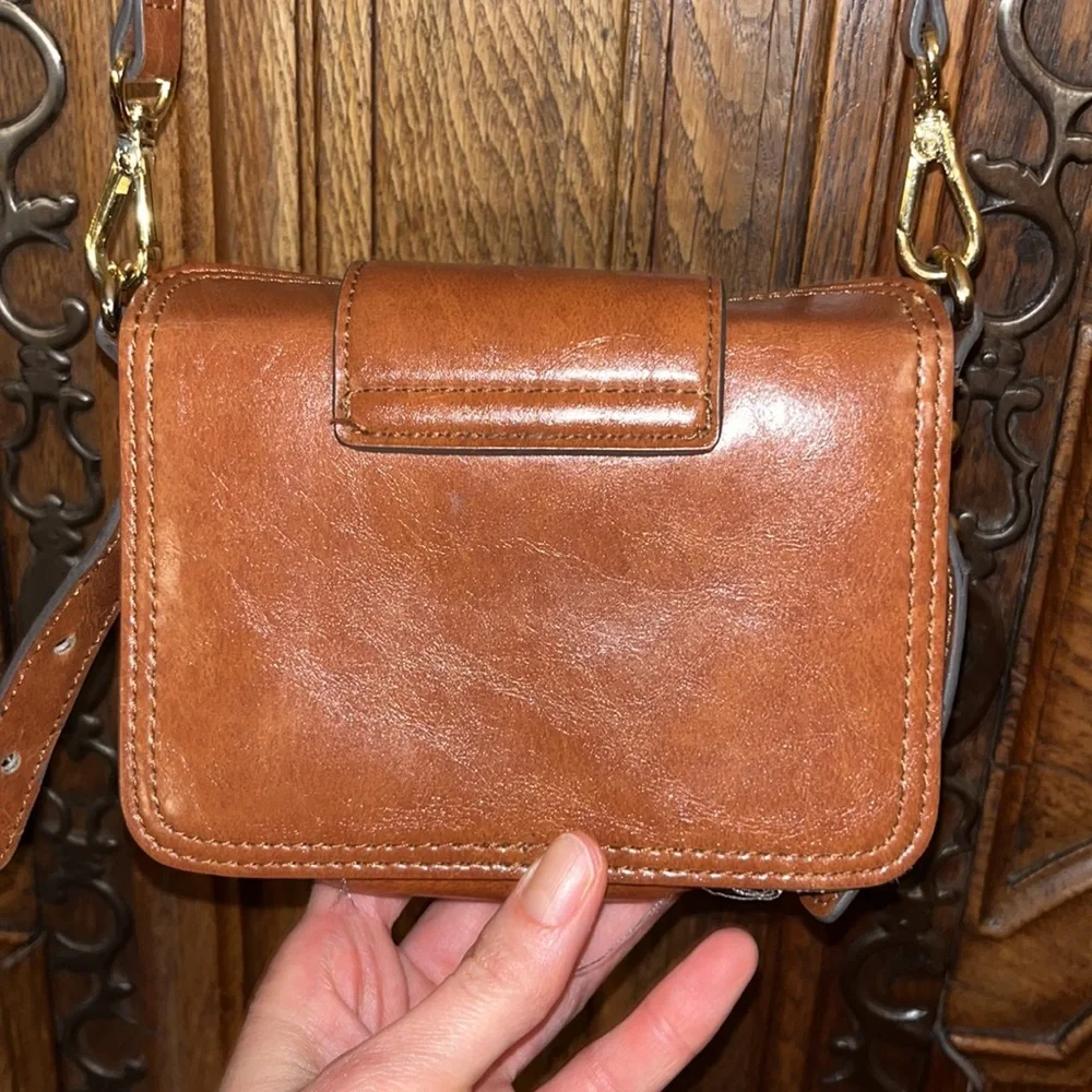 Victor Alfaro brown leather crossbody